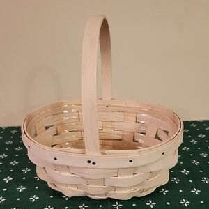 Longaberger 2017 Oval Whitewashed Whatsnot Booking Basket